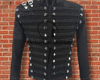 Jaqueta Hussar Estilo Michael Jackson: Jaqueta Militar Trançada