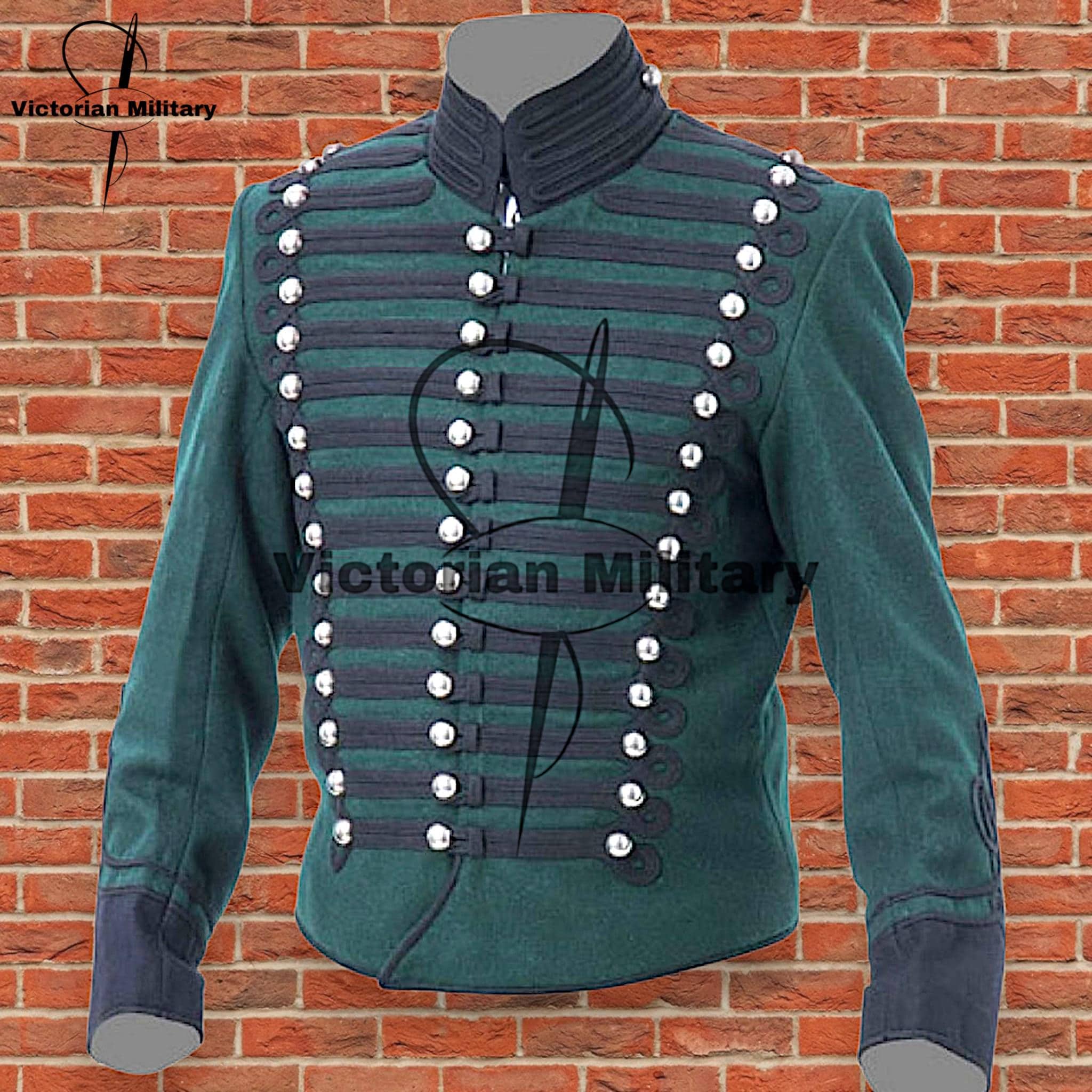 95th Rifles Hussar Jacket: Green Wool Napoleonic Military Tunic - Etsy