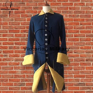 18th Century Swedish Military Coat: Handmade Wool Officer Uniform