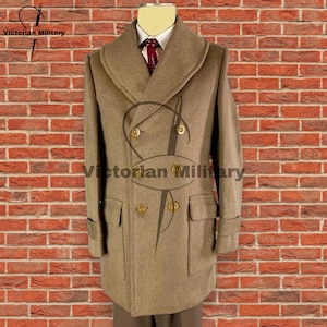 1940s US Army Officer Doeskin Overcoat | Beige Wool 3rd Command Coat | Military Trench Coat | Vintage WWII Uniform | Custom Tailored