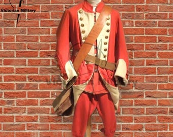 18世紀イギリス軍のレッドコートウール燕尾服：独立戦争時の軍服