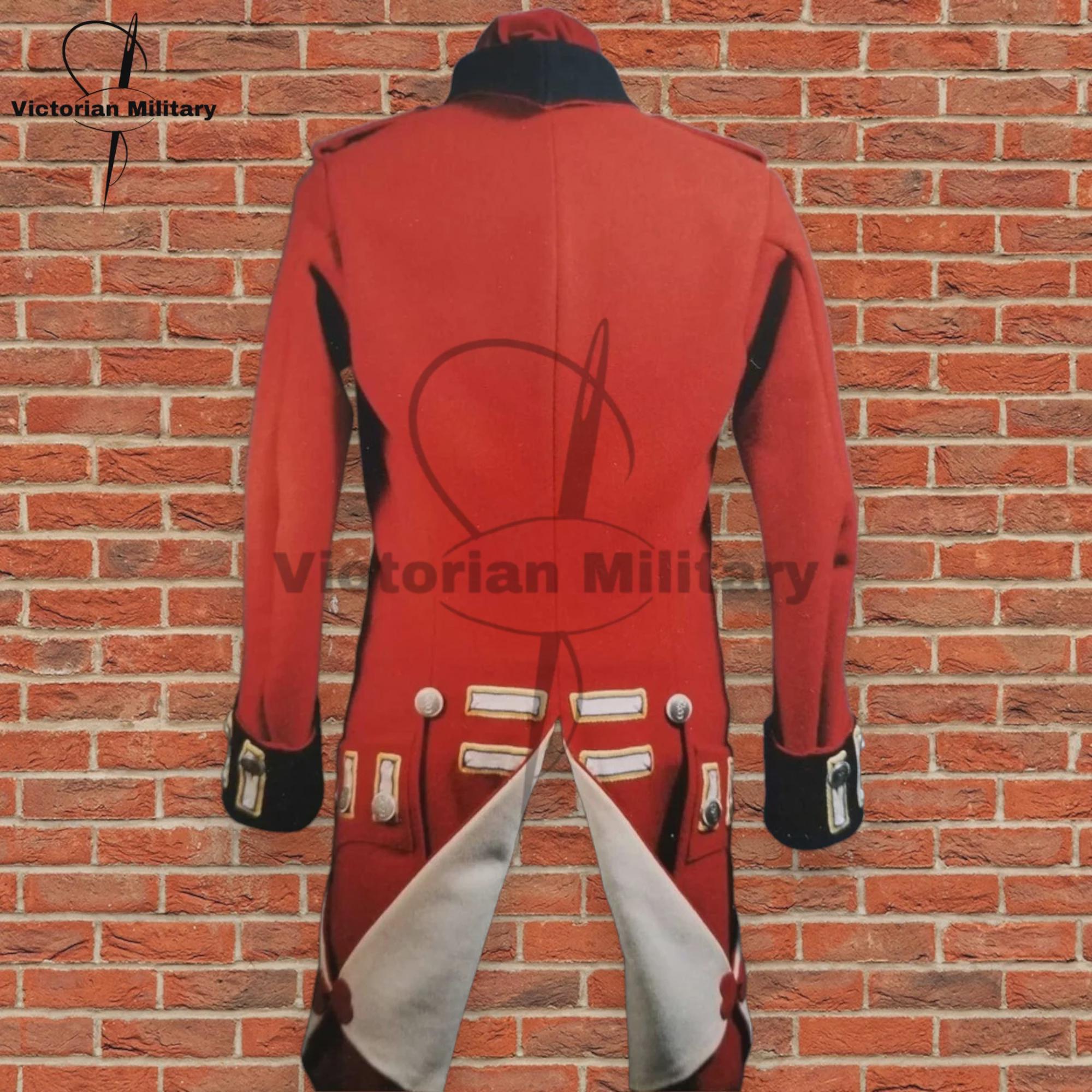 18世紀イギリス軍のレッドコートウール燕尾服：独立戦争時の軍服