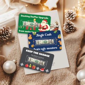 Custom Christmas Money Holder, Funny Cash Gift for Friend, Family, Merry Christmas Bruh Money Card, Money Stocking Stuffer D15