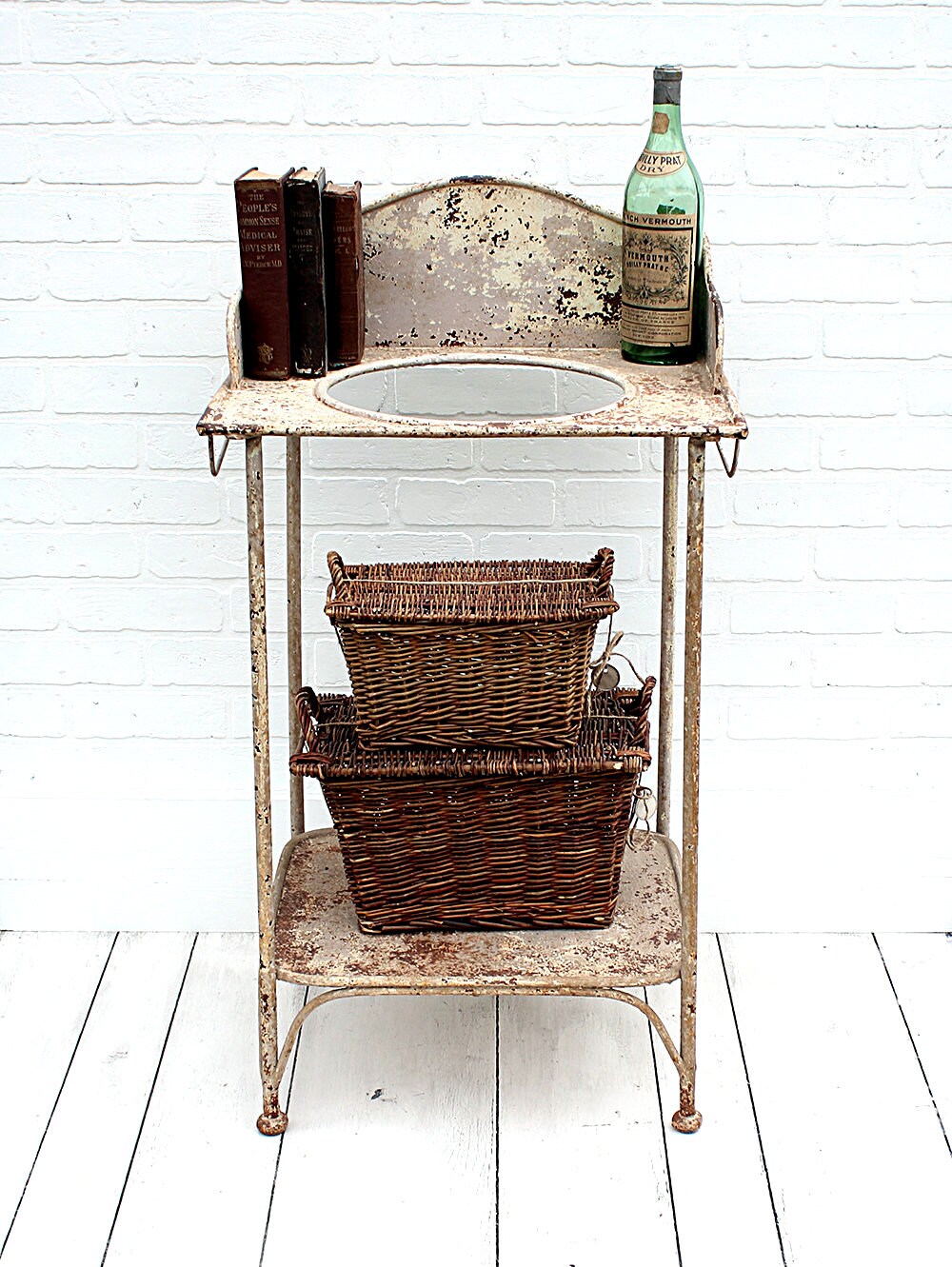 Vintage French Iron Washstand Wash Stand Etsy