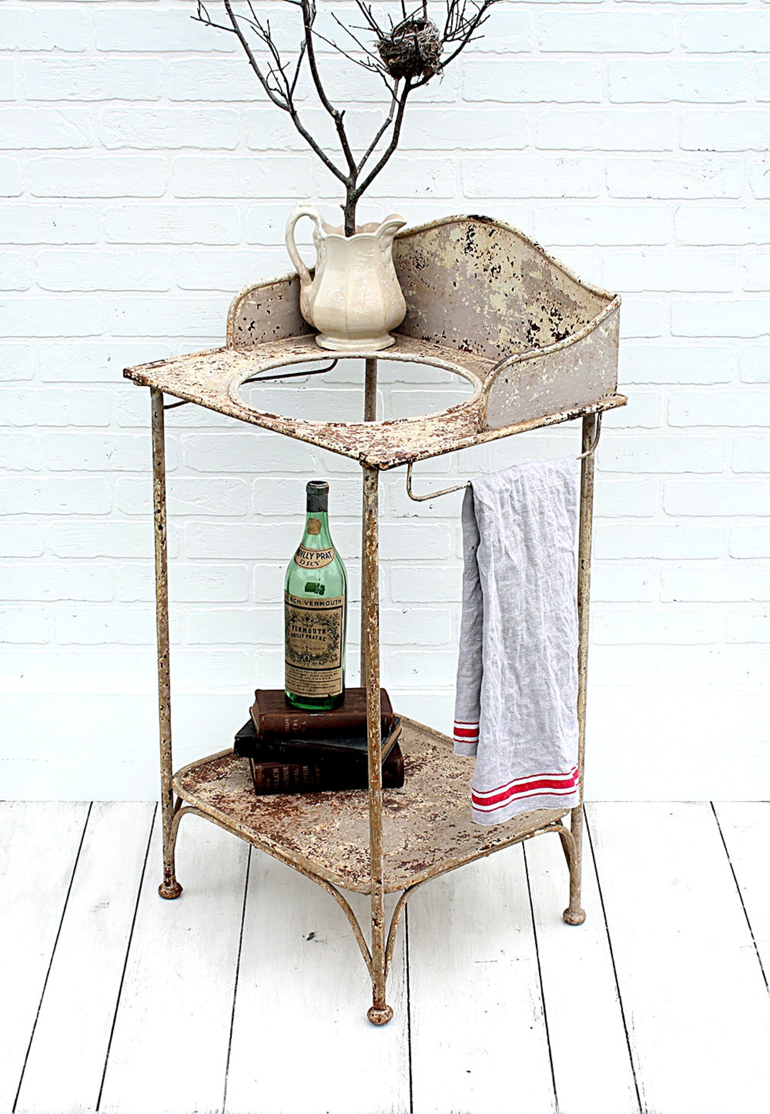 Vintage French Iron Washstand Wash Stand Etsy