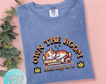 Cat Lovers T-Shirt, Chill Vibe Unisex T-Shirt with Fun Nap Design | Comfy Outfit, Relaxation Gift, Sleep Lovers Tee, Cute T-Shirt