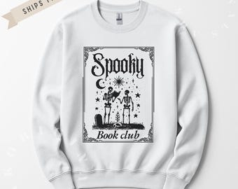 Spooky Book Club Sweatshirt, Cozy Halloween Crewneck for Readers, Unisex Fall Apparel, Perfect Gift for Book Lovers, Ideal for October [...]