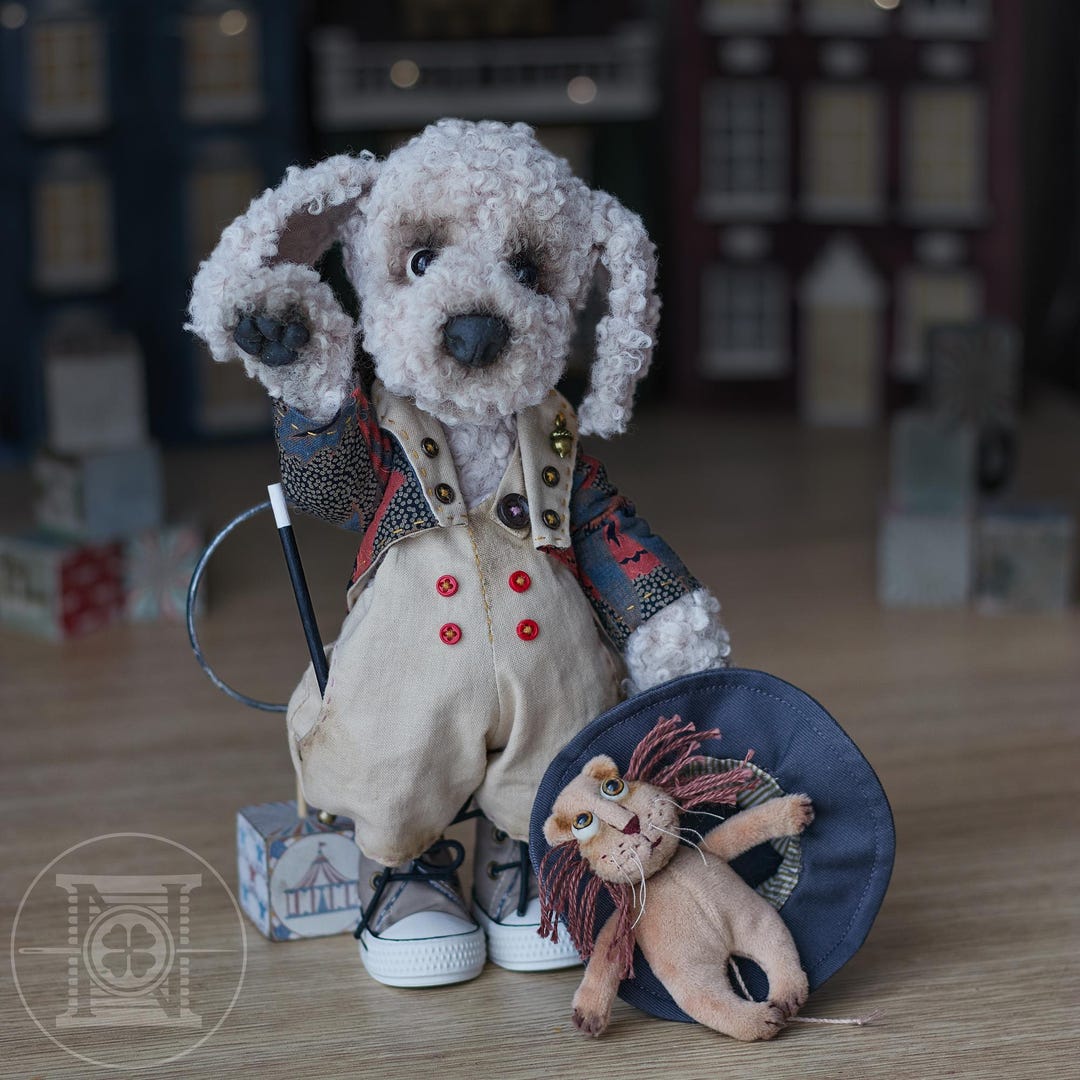Stuffed Cockapoo Dogs Vintage Style Cockapoo Teddy Toy – Handmade Plush Dog, OOAK Toy for ...