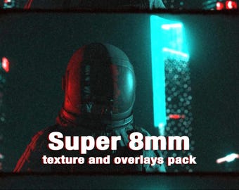 Sobreposições de filme de 8 mm - Granulações, bordas e queimaduras Pacote 4K