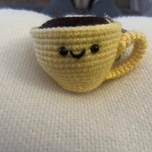 Amigurumi Coffee Cup, Extra Small, Bag Charm
