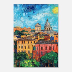 Poster carta semi-lucida classica città pastello italiana