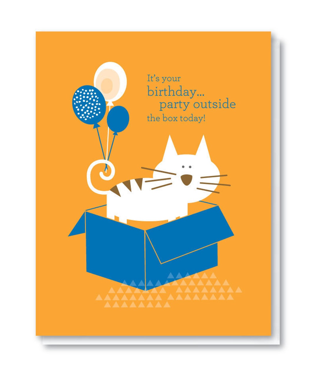 Cat in Box Birthday Card, Animal Lover Greeting Card - Etsy