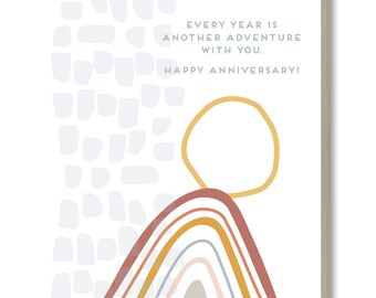 Another Adventure Anniversary Card, Card for Wife, Card for Husband, Inspirational Quote Anniversary, Abstract Anniversary Card