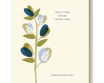Floral Sympathy Card, Thinking of You Greeting Card