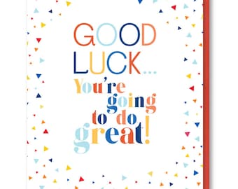 Good Luck Everyday Card, Encouragement Card for Anyone, Blank Encouragement Card, Good Luck Card for Friend, You're Doing Great Card