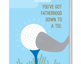 Golfing Father's Day Card, Father's Day Card for Golf Lover, Father's Day Card for Dad, Father's Day Card for Grandpa, Golf Card for Him