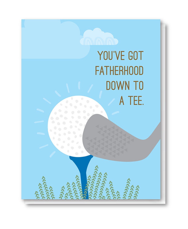 Golfing Father's Day Card, Father's Day Card for Golf Lover, Father's Day Card for Dad, Father's Day Card for Grandpa, Golf Card for Him image 1