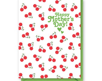Cherries Mother's Day Card, Fruity Mother's Day Card, Mother's Day Card for All Women