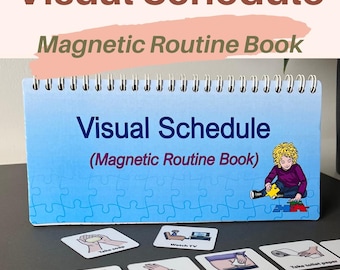 First Then Magnetic Board | Visual Schedule for Autism | PECS Cards for Kids & Occupational Therapy