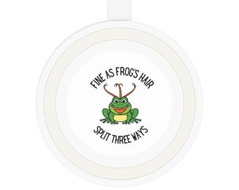 Base de carga inalámbrica con diseño de rana, cargador de teléfono adorable, decoración de escritorio original, regalo ecológico, accesorio tecnológico divertido