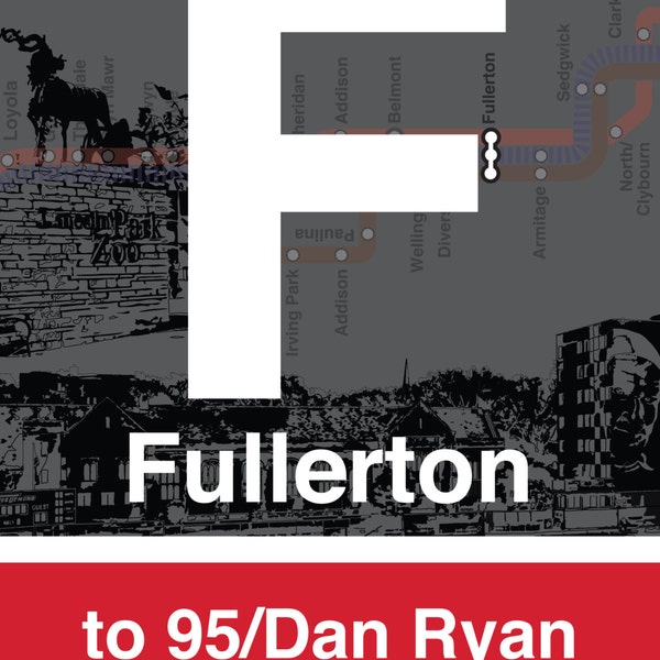 CTA L Stop Sign: Fullerton (Red Line)