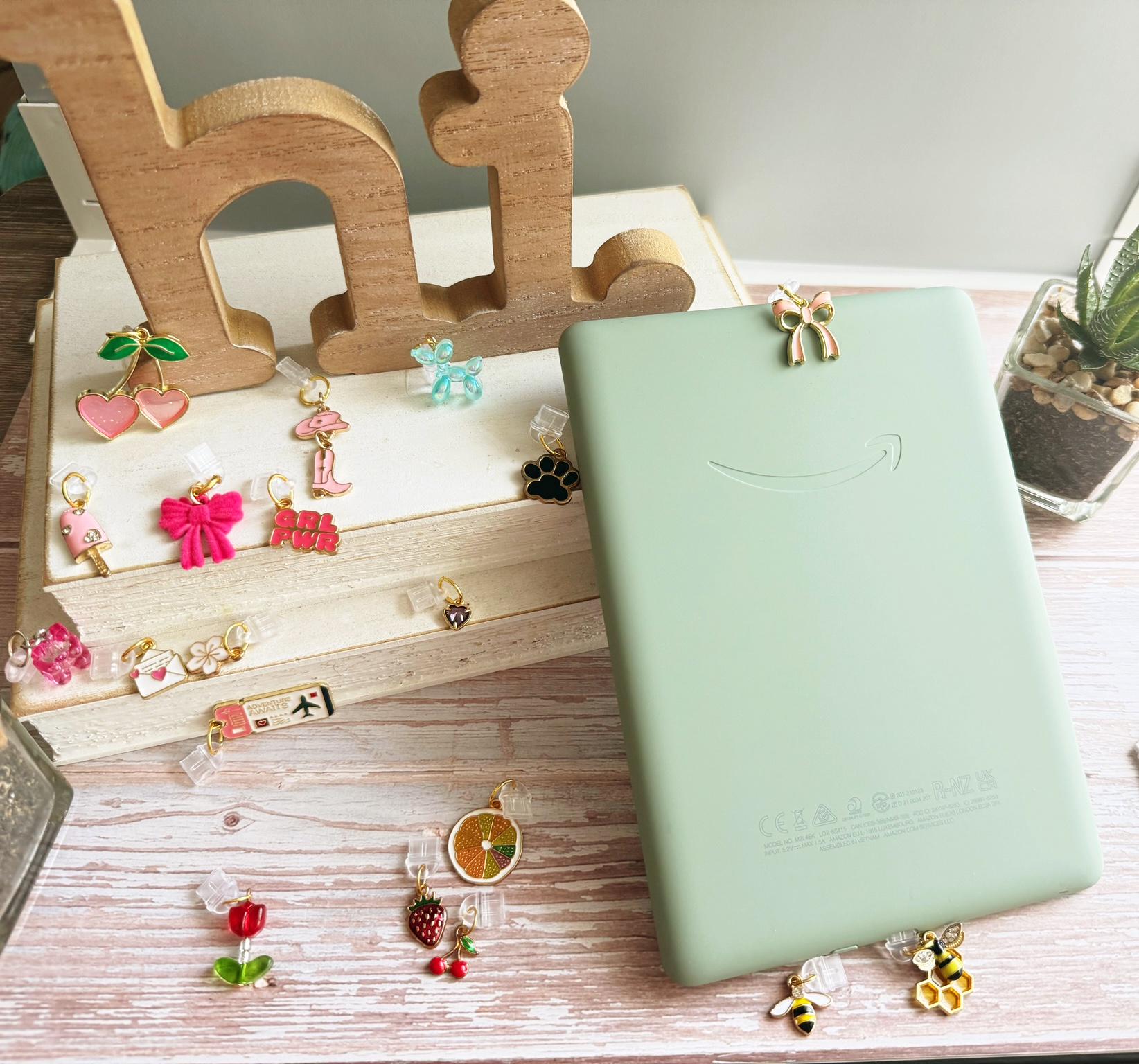 Cute Dust Cover Charms for Kindle, USB-C, iPhone 16, Android