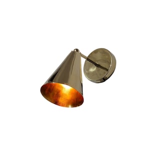 Brass Cone Wall Sconce: Adjustable Modern Accent Light