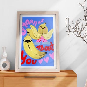 Bananas About You – Presente com citação de amor engraçada e fofa, design de trocadilho para canecas, camisetas, estampas ou cartões para casais ou amigos
