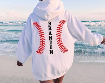 Custom Baseball Name Sweatshirt,Baseball Mom Hoodie,Baseball Sweater,Personalized Baseball Hoodie,Game Day,Baseball Player Sweatshirt,E63