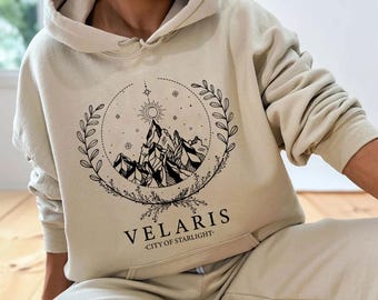Velaris ACOTAR Sweatshirt,Velaris City Of Starlight Hoodie,The Night Court,SJM Merch Sweat,Court of Dreams,Rhysand, Bookish Hoodie,E249