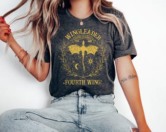 Comfort Colors Wingleader Tshirt,Fourth Wing Shirt,Riorson Shirt,Dragon Rider Shirt,Gift For Book Lover Bookworm Bookish Shirt,E253