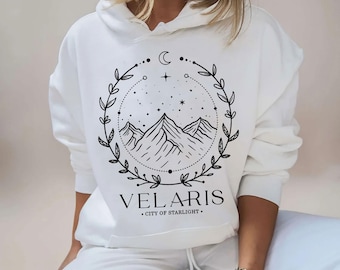 Velaris ACOTAR Sweatshirt,Velaris City Of Starlight Hoodie,The Night Court,SJM Merch Sweat,Court of Dreams,Rhysand, Bookish Hoodie,E250