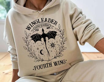 Wingleader Sweatshirt,Fourth Wing Hoodie,Riorson Sweatshirt,Dragon Rider Sweatshirt,Gift For Book Lover Bookworm Bookish Hoodie,E253