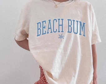 Comfort Colors Beachbum Beach Bum Tshirt,Palm Tree Tshirt,Summer Tshirt,Beach Tee Ocean Oversized Tshirt, Vacation Tshirt,E153