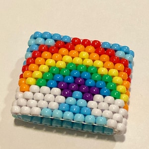 Rainbow Peyote Stitch Kandi Cuff