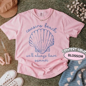 Cousins Beach Comfort T-shirt, The Summer I Turned Pretty Shirt, Team Conrad Team Belly Team Jeremiah Tee, Grappig strandcadeau, Zomer T-shirt afbeelding 8