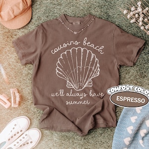 Cousins Beach Comfort T-shirt, The Summer I Turned Pretty Shirt, Team Conrad Team Belly Team Jeremiah Tee, Grappig strandcadeau, Zomer T-shirt afbeelding 3