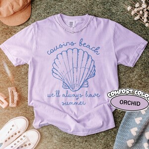 Cousins Beach Comfort T-shirt, The Summer I Turned Pretty Shirt, Team Conrad Team Belly Team Jeremiah Tee, Grappig strandcadeau, Zomer T-shirt afbeelding 5