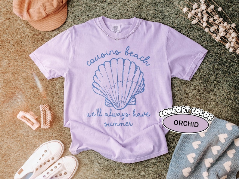 Cousins Beach Comfort T-shirt, The Summer I Turned Pretty Shirt, Team Conrad Team Belly Team Jeremiah Tee, Grappig strandcadeau, Zomer T-shirt afbeelding 5