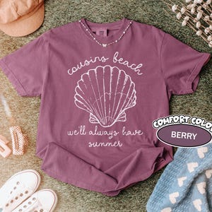Cousins Beach Comfort T-shirt, The Summer I Turned Pretty Shirt, Team Conrad Team Belly Team Jeremiah Tee, Grappig strandcadeau, Zomer T-shirt afbeelding 10