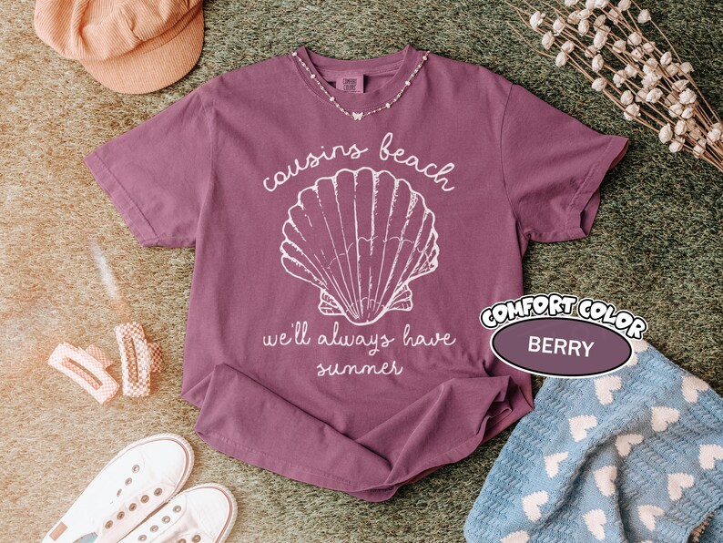 Cousins Beach Comfort T-shirt, The Summer I Turned Pretty Shirt, Team Conrad Team Belly Team Jeremiah Tee, Grappig strandcadeau, Zomer T-shirt afbeelding 10