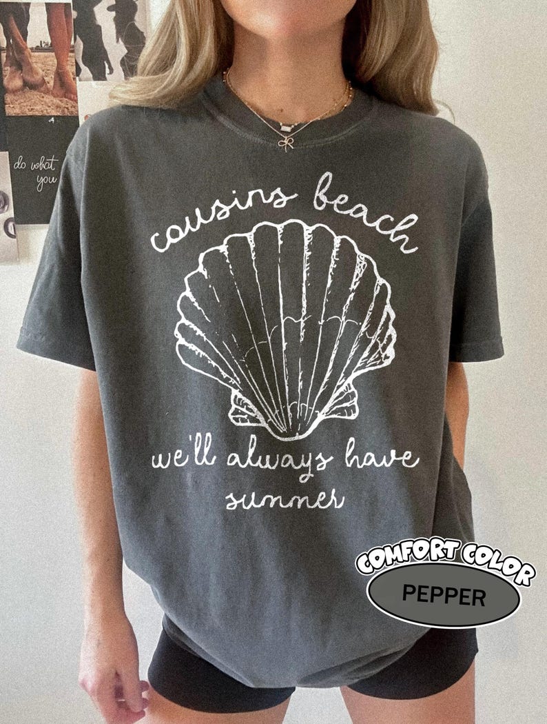 Cousins Beach Comfort T-shirt, The Summer I Turned Pretty Shirt, Team Conrad Team Belly Team Jeremiah Tee, Grappig strandcadeau, Zomer T-shirt afbeelding 2