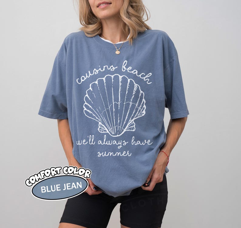 Cousins Beach Comfort T-shirt, The Summer I Turned Pretty Shirt, Team Conrad Team Belly Team Jeremiah Tee, Grappig strandcadeau, Zomer T-shirt afbeelding 7