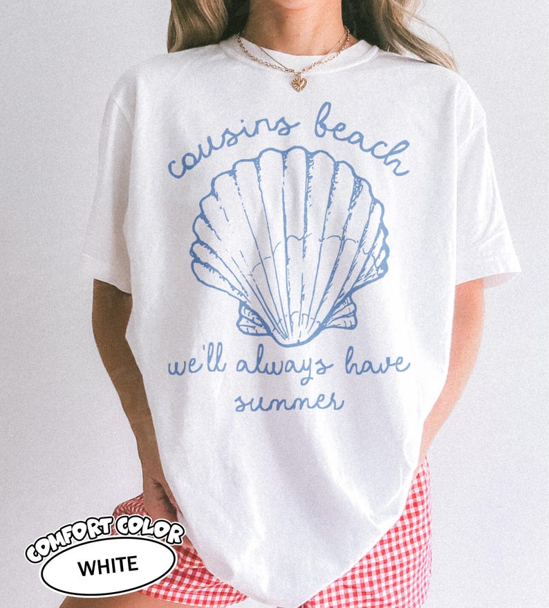 Cousins Beach Comfort T-shirt, The Summer I Turned Pretty Shirt, Team Conrad Team Belly Team Jeremiah Tee, Grappig strandcadeau, Zomer T-shirt afbeelding 4