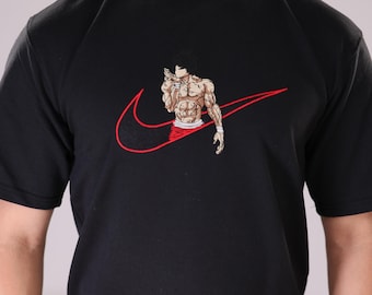 Camiseta Baki, camiseta extragrande, camiseta bordada de Anime Streetwear, camiseta Baki Hanma, camiseta Baki Hanma, regalo de cumpleaños para un fan, regalo para él, camiseta de Anime
