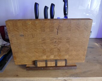 oak end grain cutting board