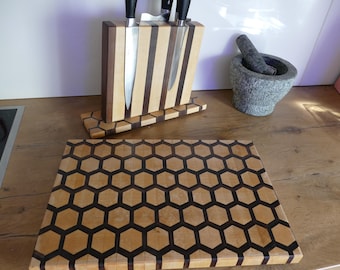 maple/walnut end grain cutting board