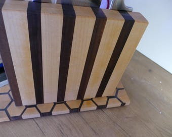Maple Walnut Magnetic Knife Block