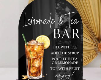 Lemonade and Iced Tea Bar Acrylic Sign, Wedding Shower Decor
