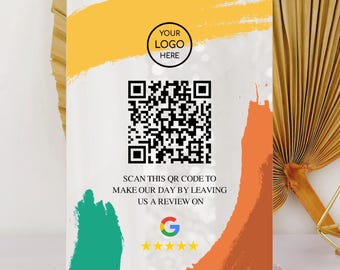 Acrylic Google Review Sign, Leave Us a Review, QR Code Sign, Business Review Us Request, Small Business Sign, Ask for Review QR Code Sign